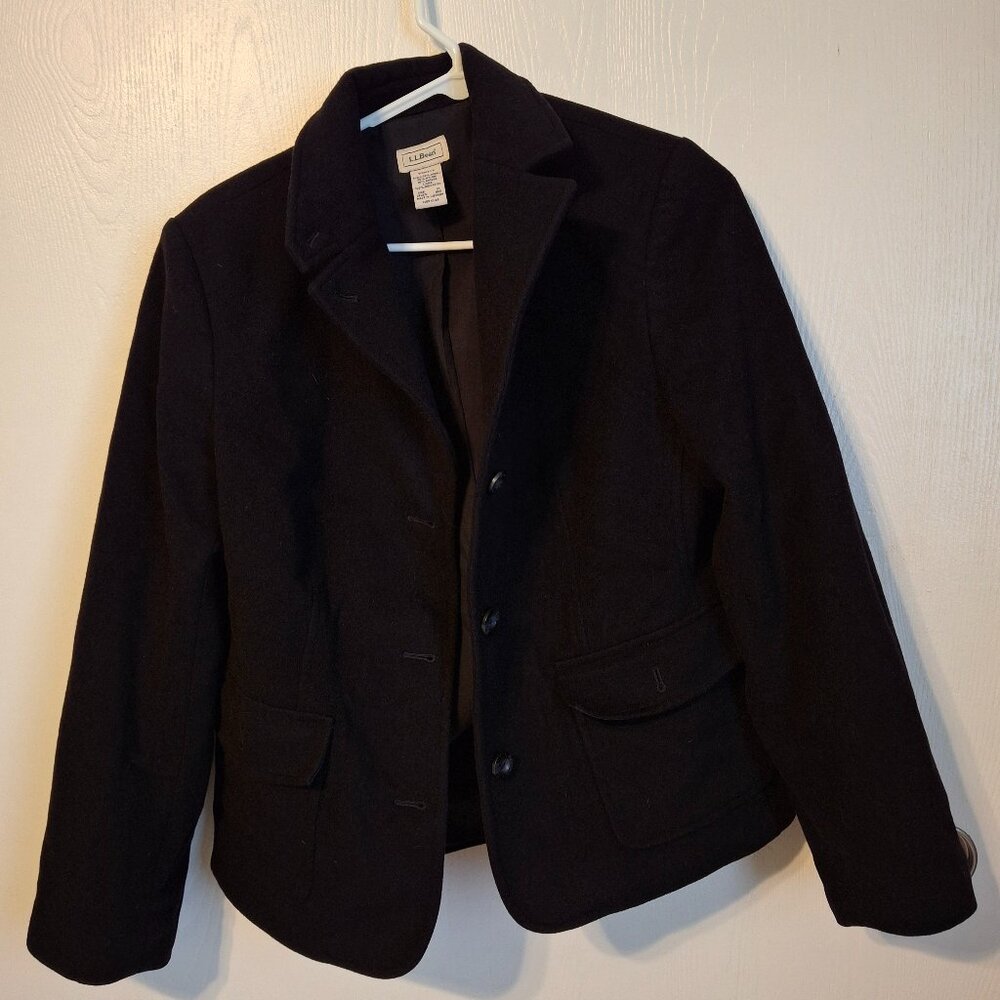 LL Bean Medium Fur Formal Office Blazer